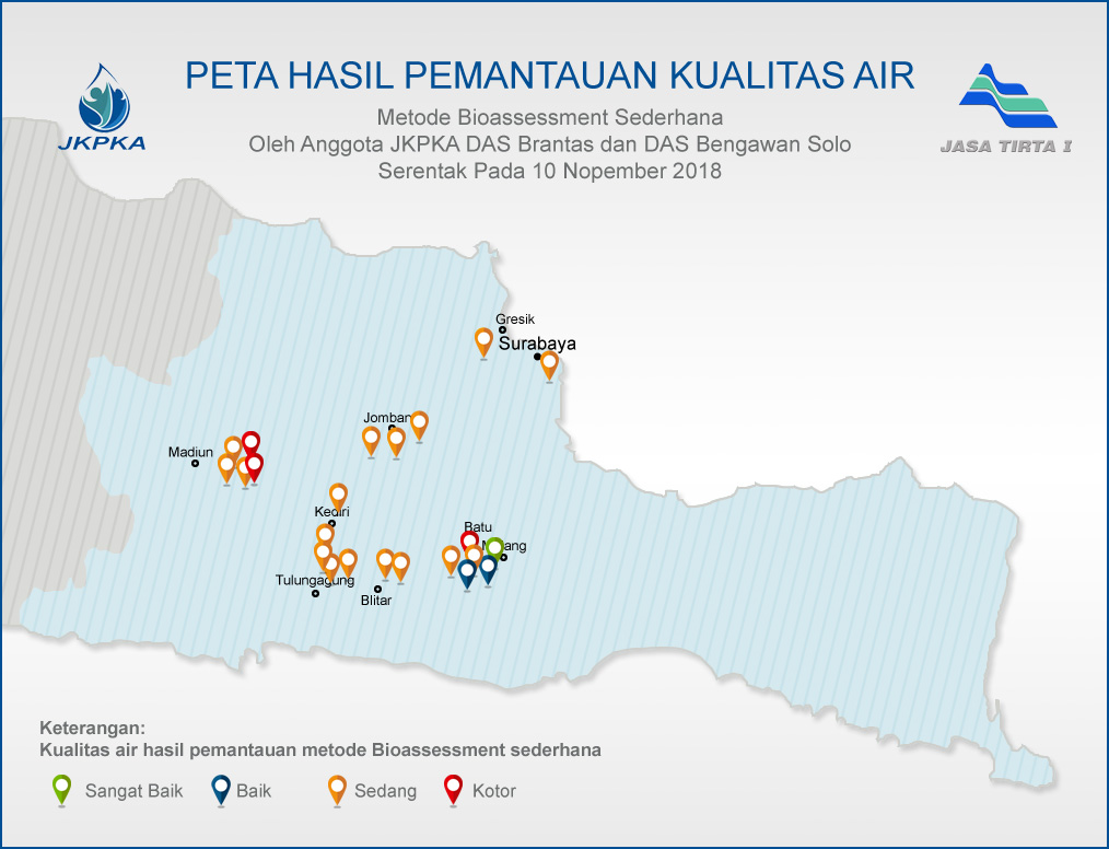 Peta Bioassessment Pantas Air JKPKA 2018